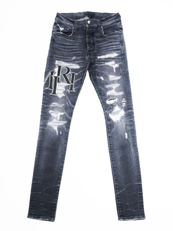 Amiri Logo-Print Denim (Size 30)