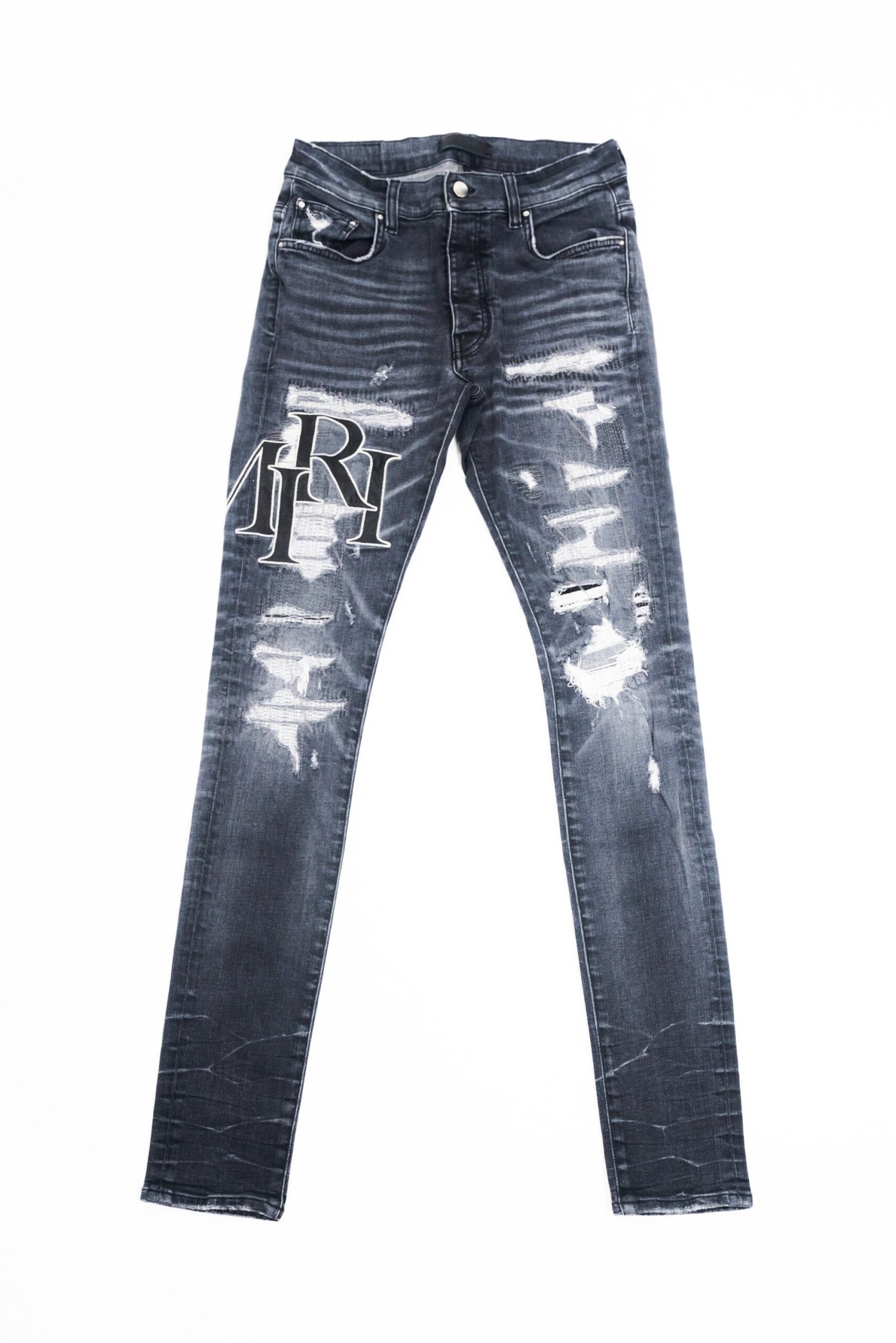 Amiri Logo-Print Denim (Size 30)