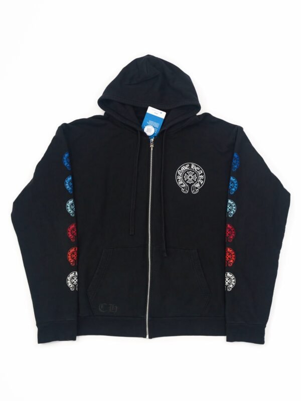 Chrome Hearts Multi-Logo Zip-up Hoodie (Size XXL)