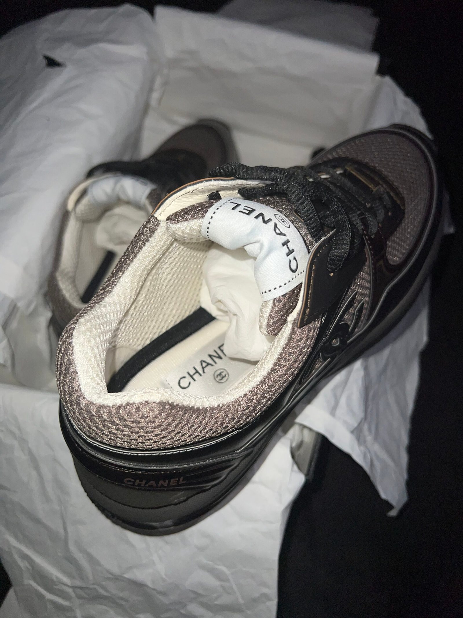 Chanel CC Laminated Trainer (US 7) - Image 8