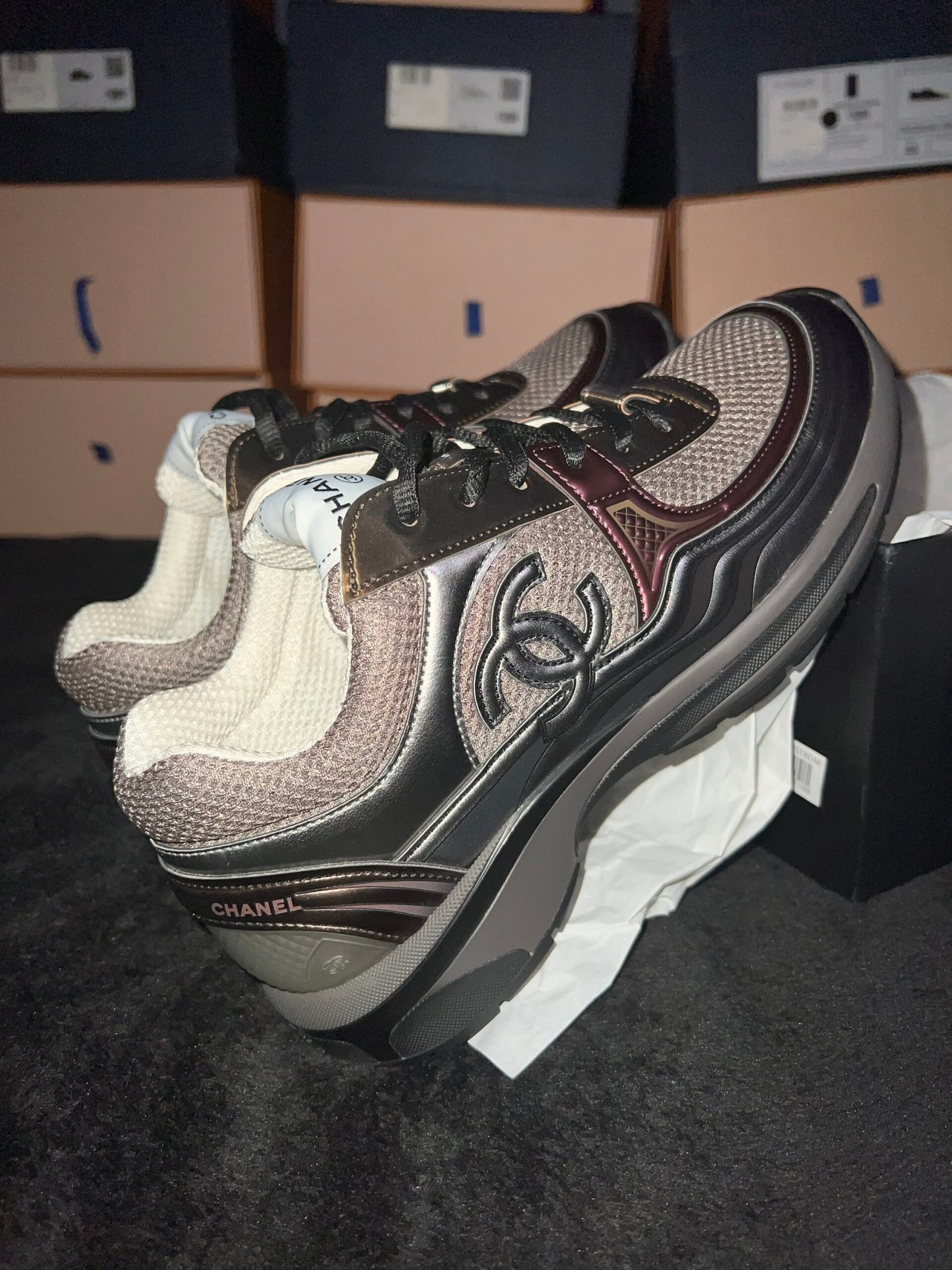 Chanel CC Laminated Trainer (US 7) - Image 9